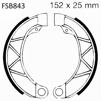 Coppia Ganasce Freno Posteriore Ferodo per LAMBRETTA DL 125-150 - (cod. FSB843)