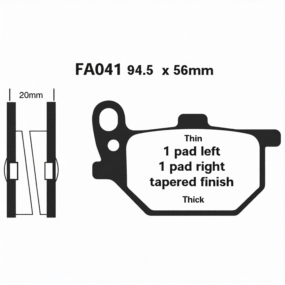 Pastiglie Freno Newfren per Yamaha RD 250 / RD 400 (1978-1979) (cod. FD0065)