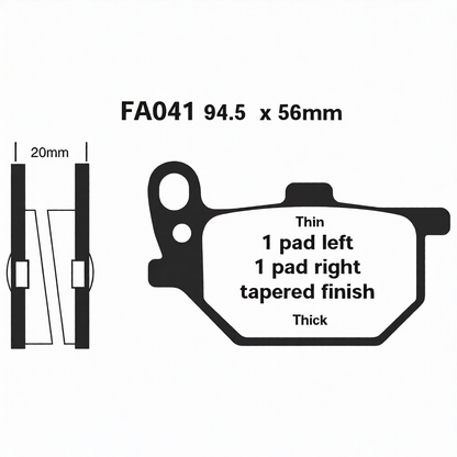 Pastiglie Freno Newfren per Yamaha RD 250 / RD 400 (1978-1979) (cod. FD0065)