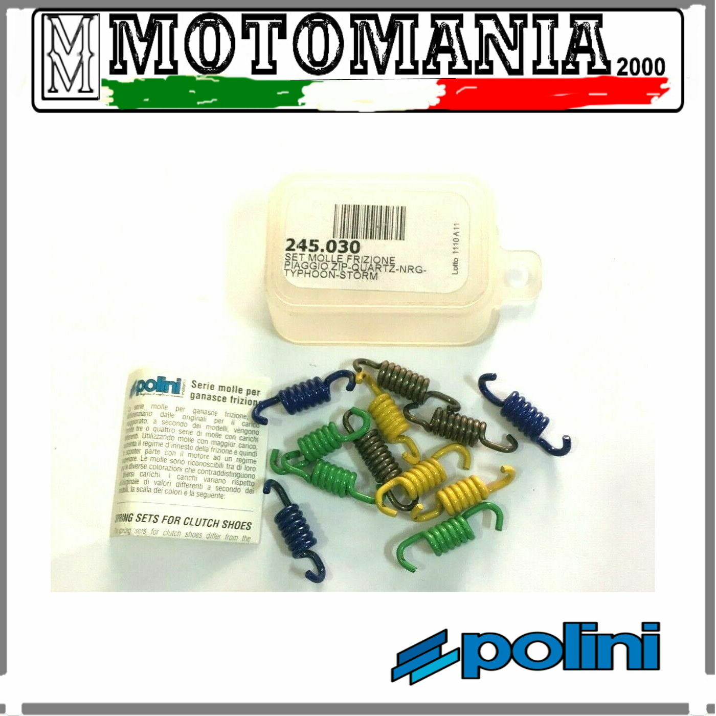 245030 SET MOLLE X GANASCE FRIZIONE PIAGGIO ZIP-QUARTZ-NRG-TYPHOON-STORM-