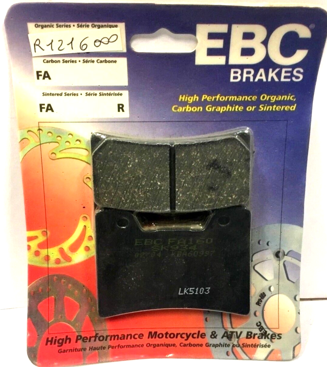 FA160 CP BRAKE PADS EBC FRONT YAMAHA TDM 850 -FZR 600 R V-MAX 1200 -94