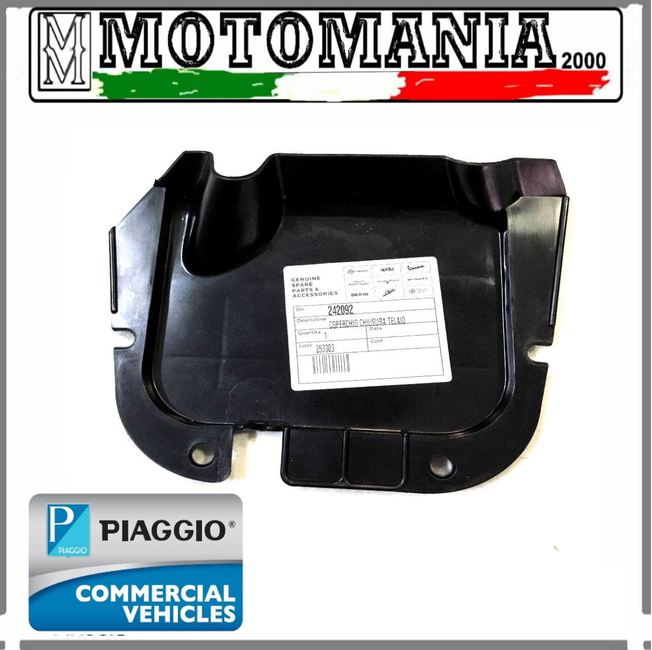 ORIGINAL FRAME CLOSURE COVER Piaggio Vespa PX T5 125/150/200