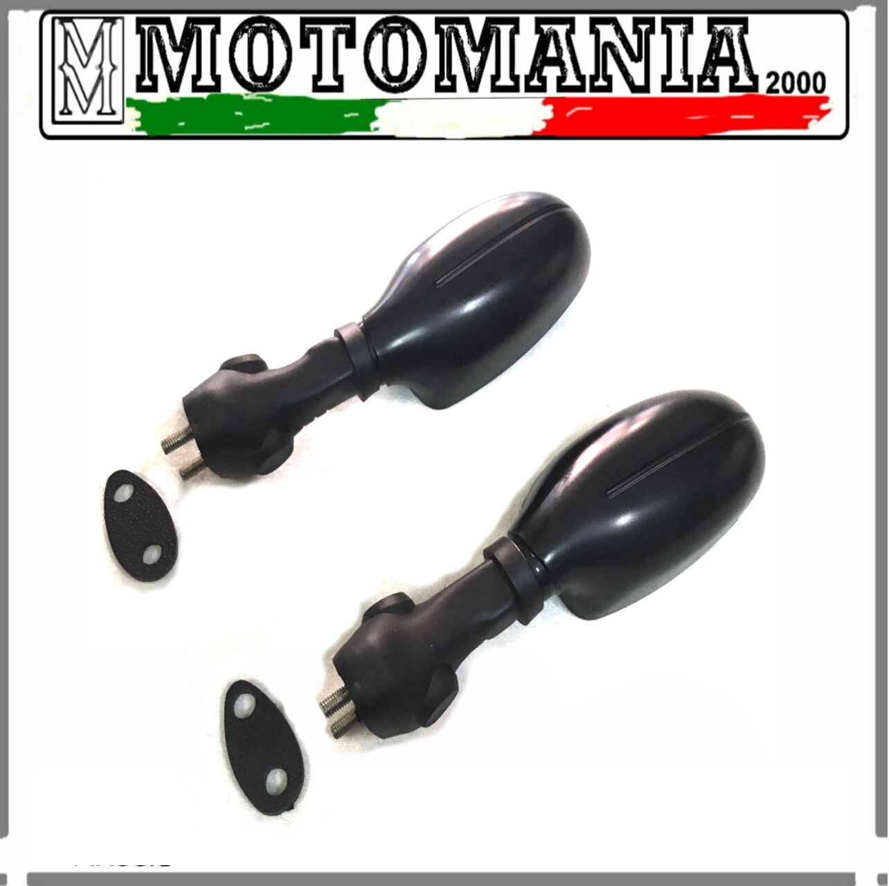 COPPIA SPECCHI RETROVISORI NERI DX E SX COMPLETI DI GUARNIZIONI FAR