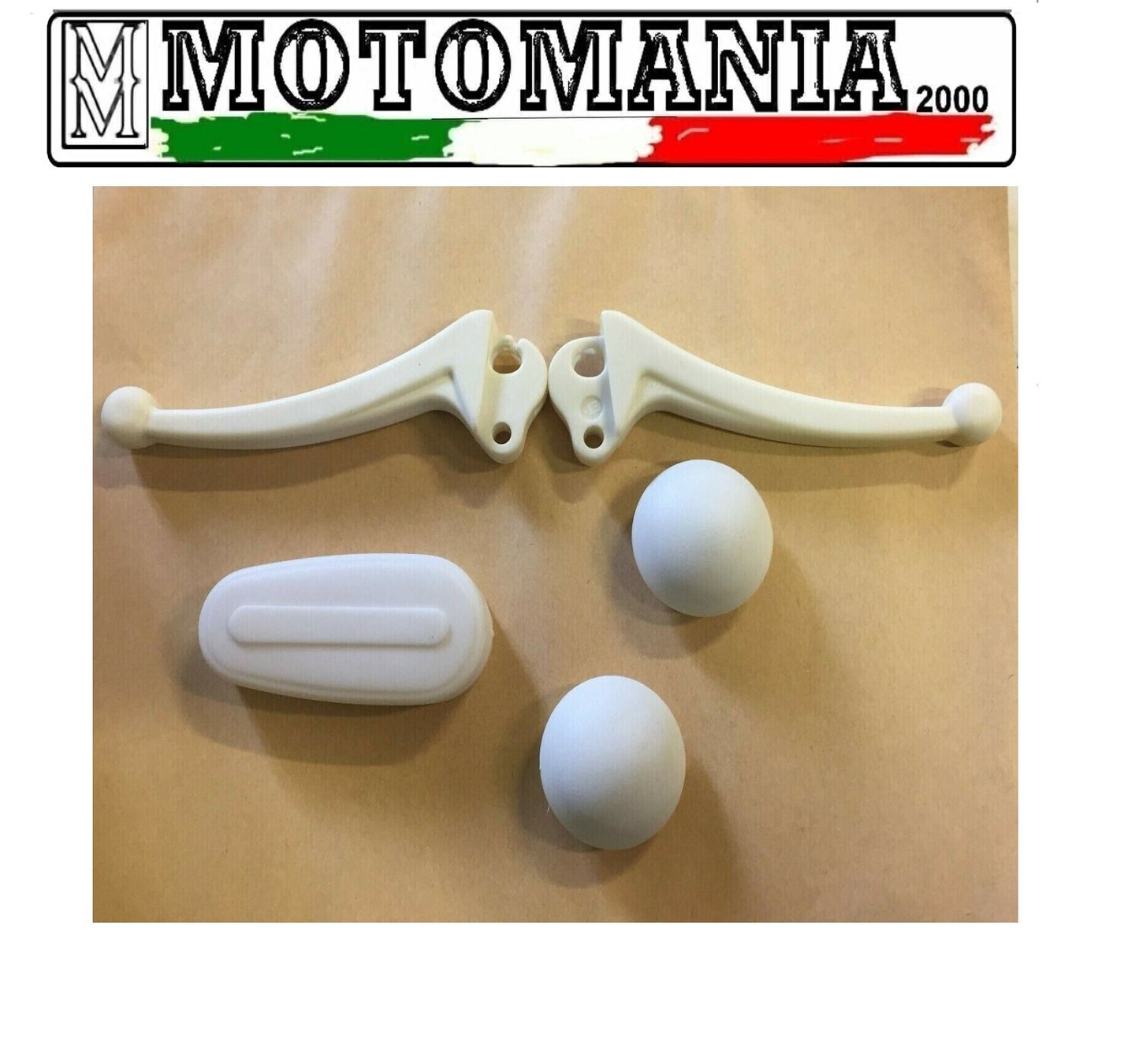 KIT VESPA 50cc LEVE COPRITAMBURI E COPRIMOZZO IN PLASTICA BIANCO VERNICIABILE  *