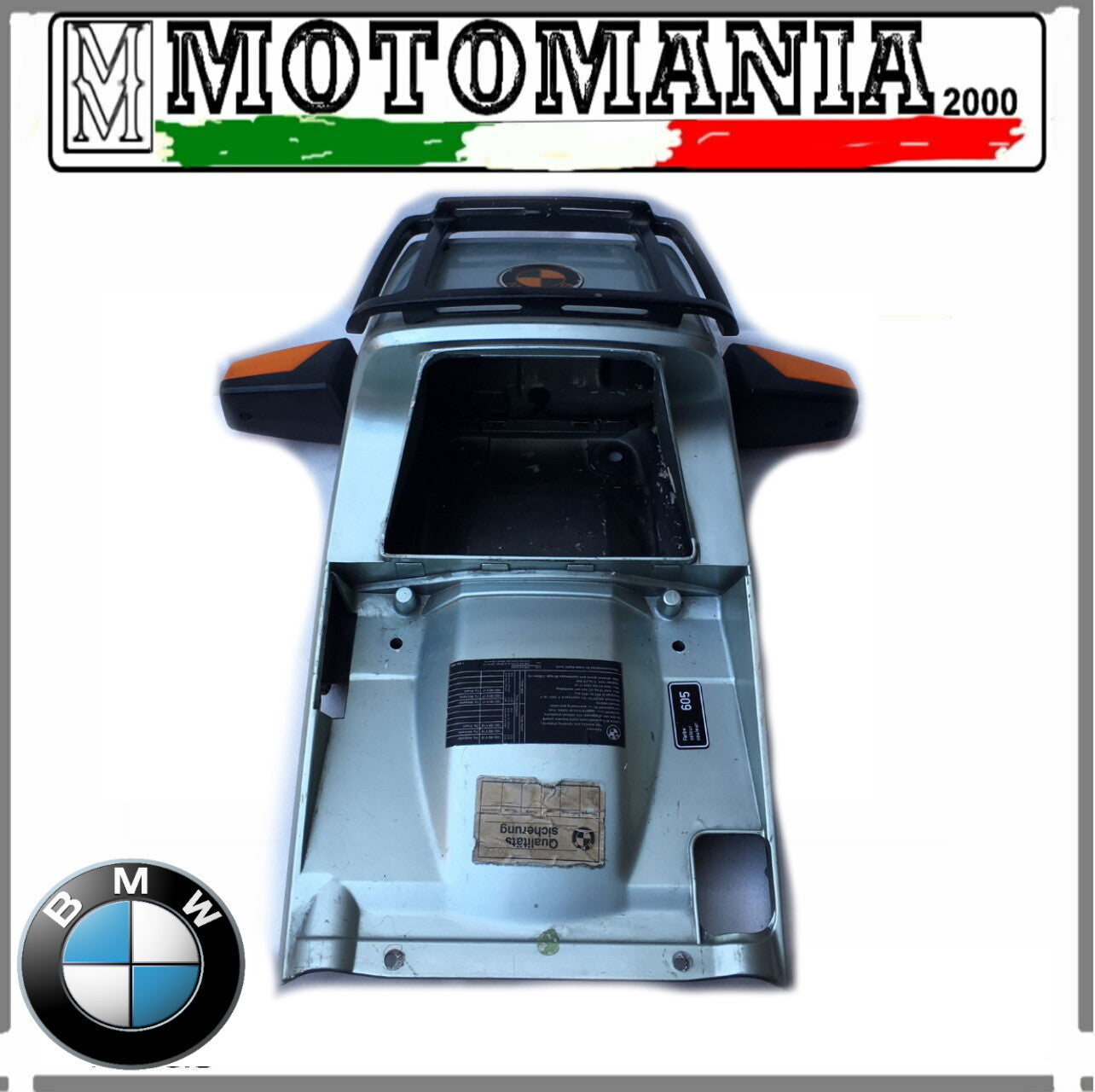 BMW K100 WATER GREEN REAR TAILGATE COMPLETE WITH STOP AND ARROWS