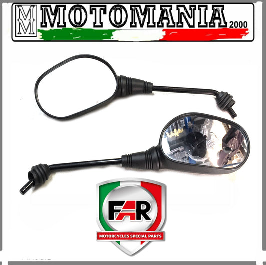 PAIR OF BLACK MIRRORS LEFT AND RIGHT FOR PIAGGIO CARNABY 125 2007-2011 FAR