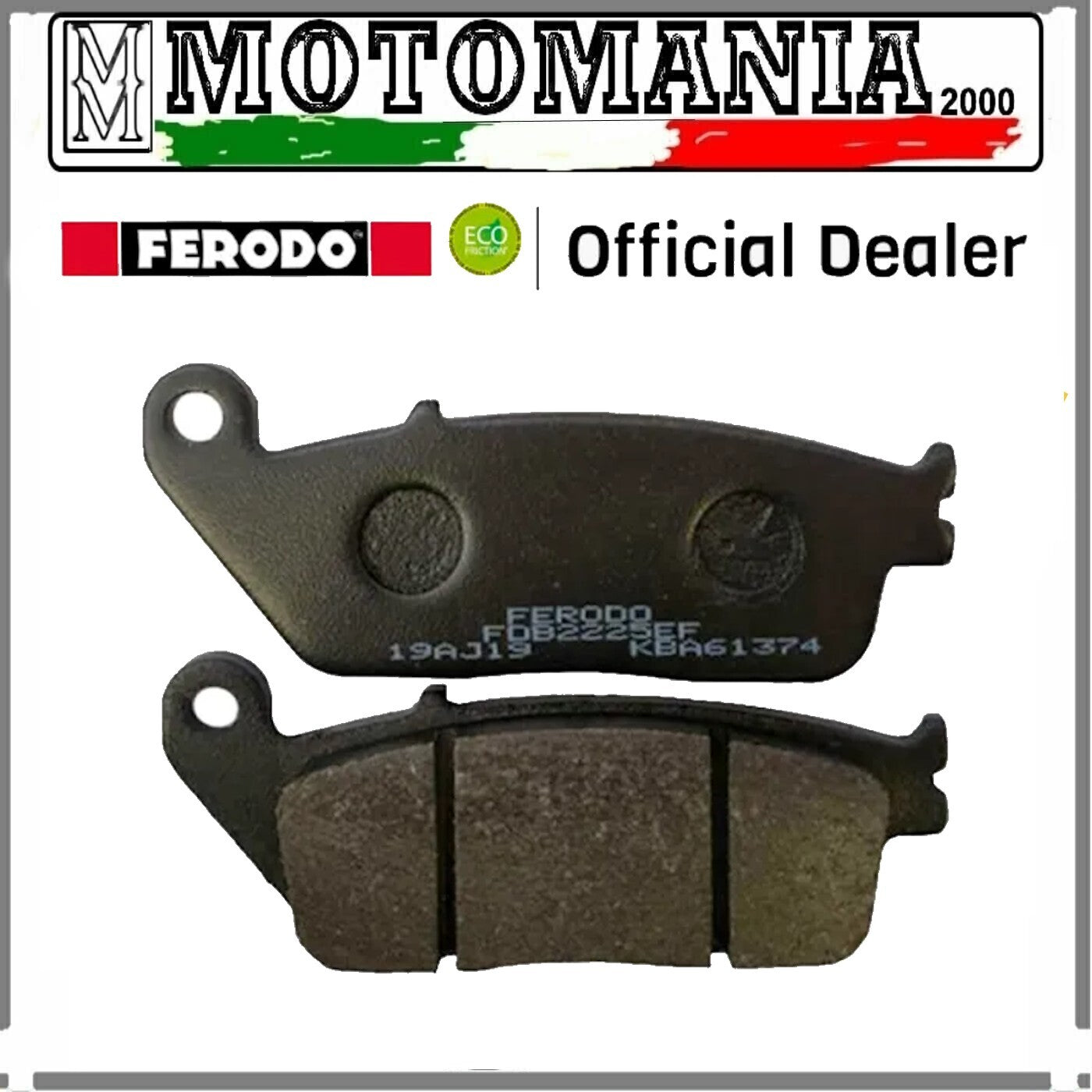 FDB2225EF BRAKE PADS FOR HONDA SH 125 ABS 2017/2018 / HONDA SH 300 ABS *