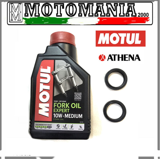KIT PARAOLI + OLIO FORCELLA MOTUL 10W PER DERBI SENDA 50 SM X-RACE -07-10*