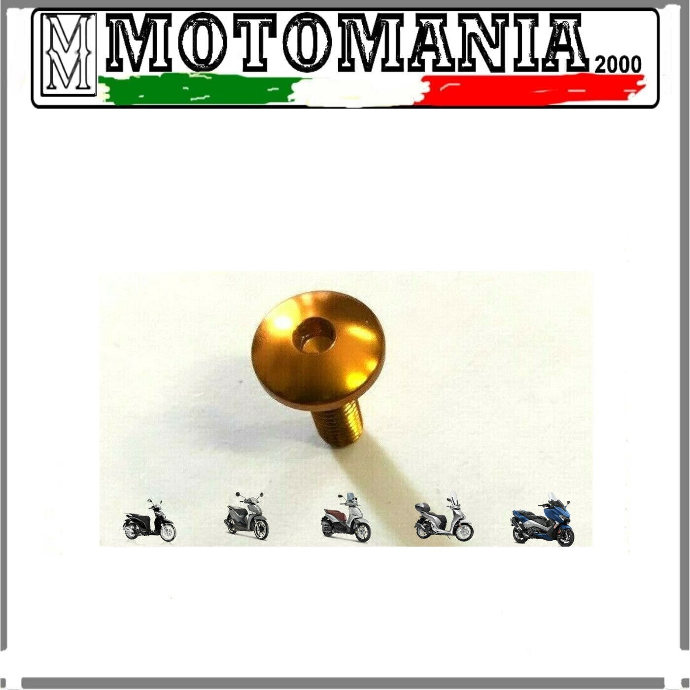 ERGAL SCREW 5 X 15 GOLD COLOR DOMED HEAD FOR FAIRINGS AND VARIOUS APPLICATIONS *