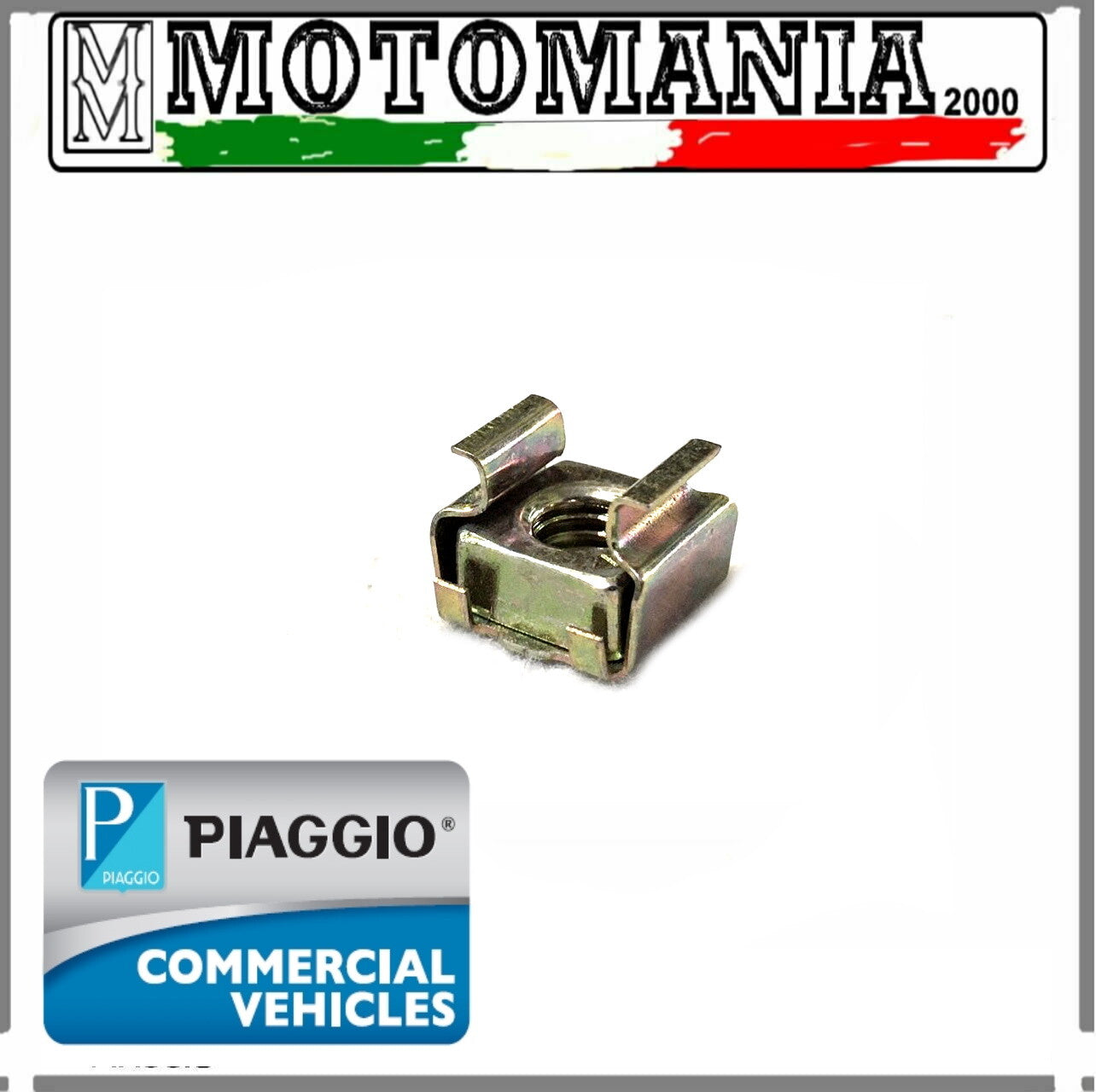 VESPA PX 125 E,NEXUS 500 2003-2005 NUT WITH CAGE DIAMETER 6MM GALVANIZED
