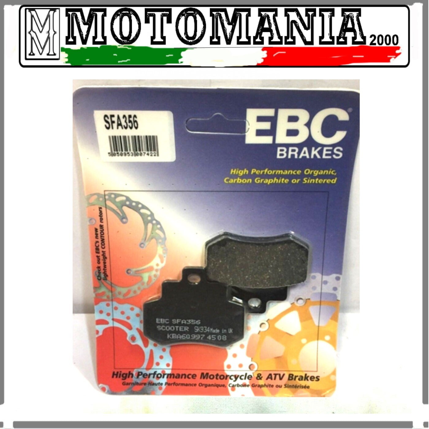 FA356 CP REAR EBC BRAKE PADS KIMCO GRAND DINK 150-250 01-04