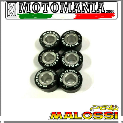 669417A0 KIT 6  RULLI 15X12 GR.3,2 MALOSSI APRILIA-BENELLI-BETA-CAGIVA-MBK-50