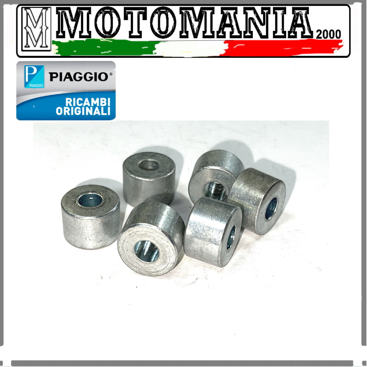 COPPIA DISTANZIALE BOCCOLA SPONDA ORIGINALE PIAGGIO PER APE 50 - LIBERTY 50 2T