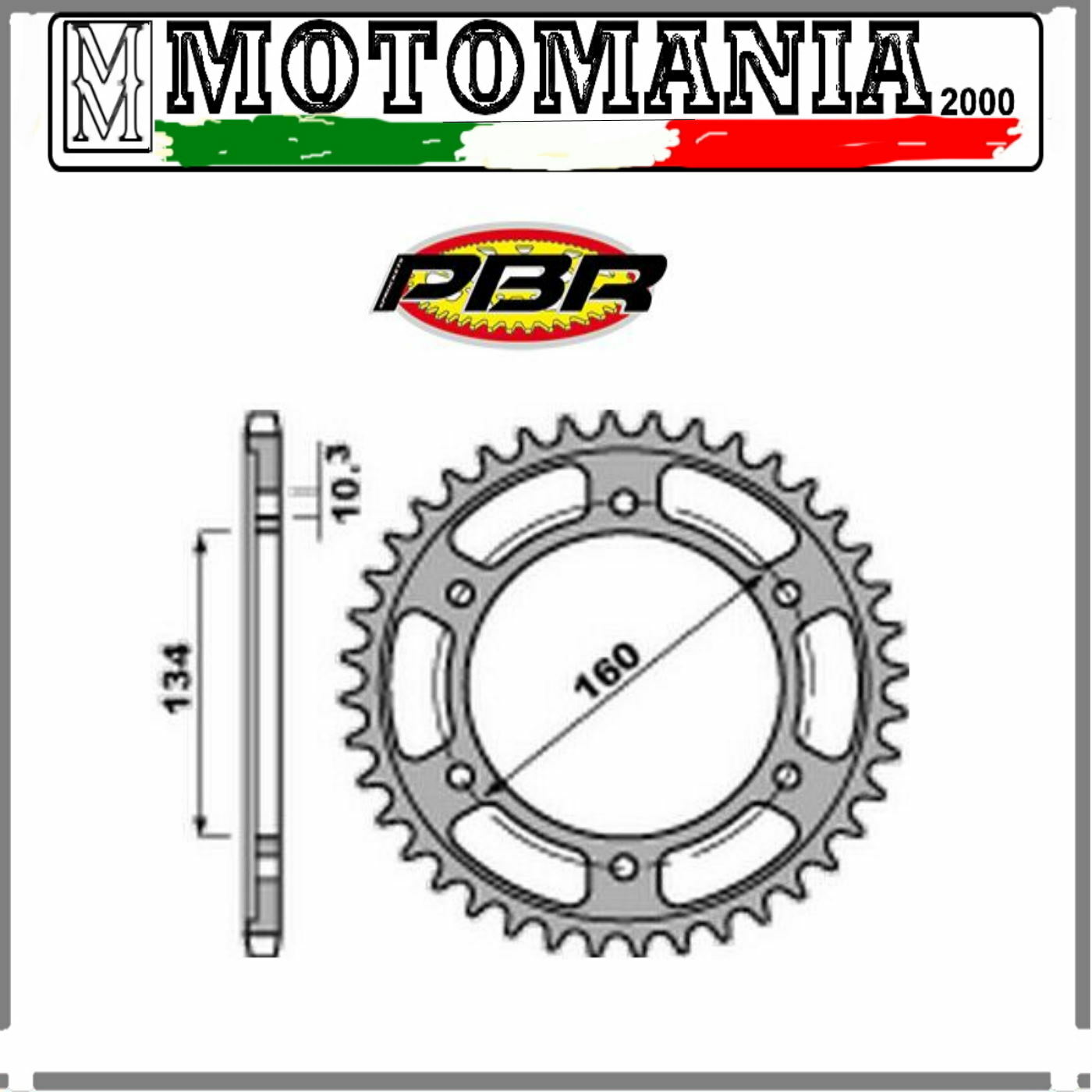 440543C45 CORONA Z 43 PASSO 525 HONDA CBR-F 600 2001-2002-2003-2004