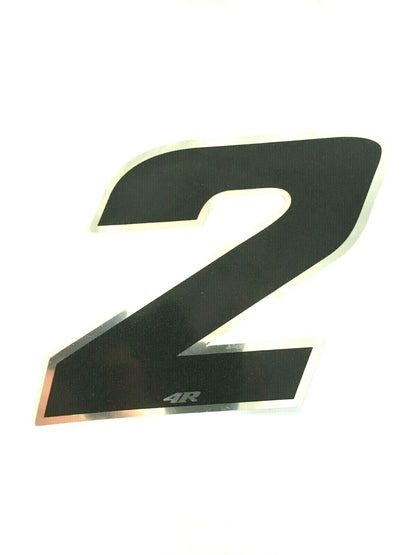 NUMERO ADESIVO NERO CON BORDO CROMATO CM 10X10 *