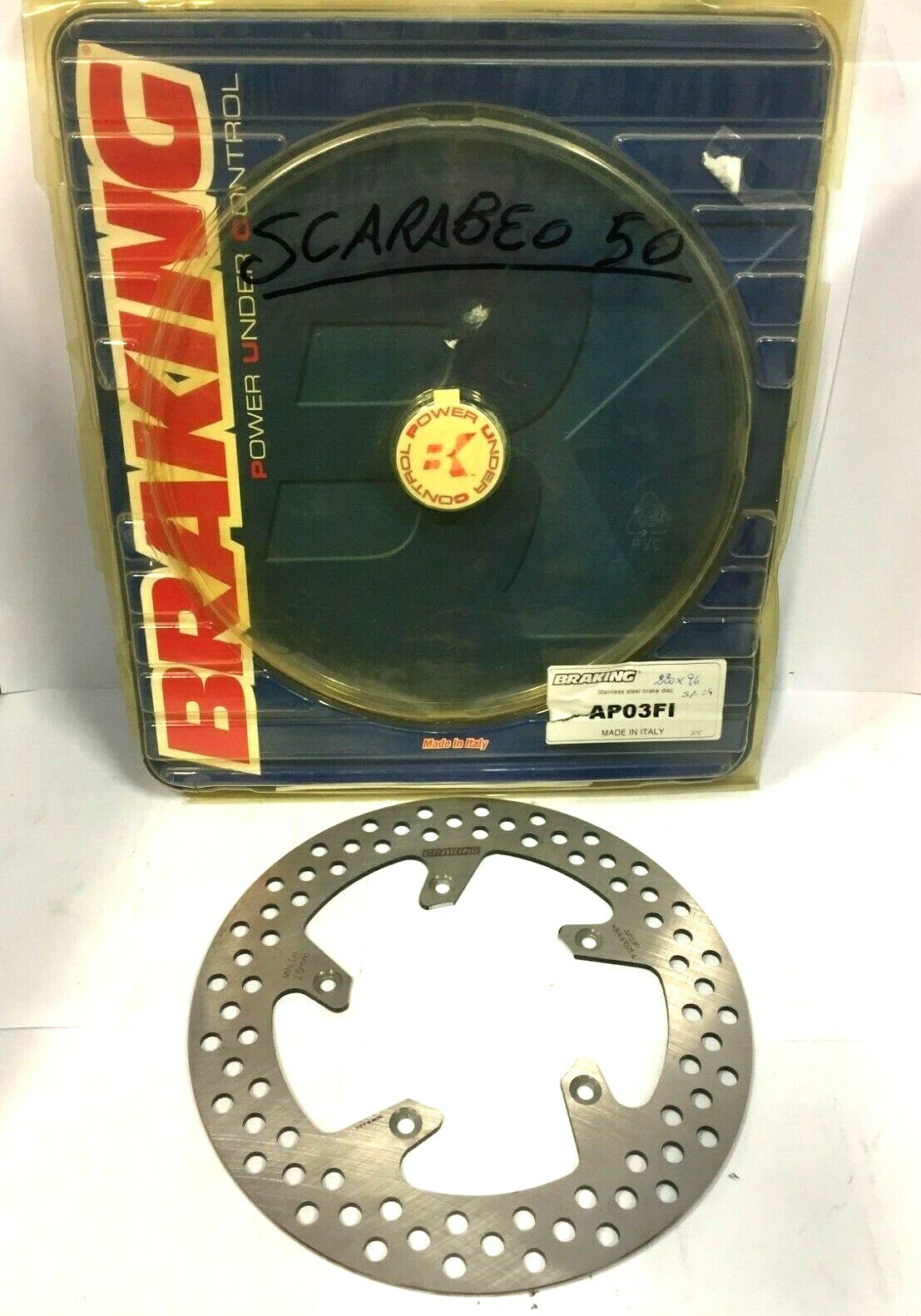 AP03FI DISCO FRENO ANTERIORE BRAKING APRILIA SCARABEO 50 1994-1995-1996-1997