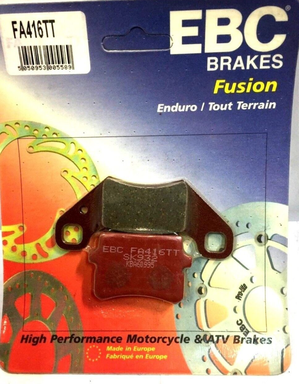 FA416  CP PASTIGLIE FRENO EBC ANTERIORE QUADZILLA XL 300 2006-PGO BUGRIDER-05