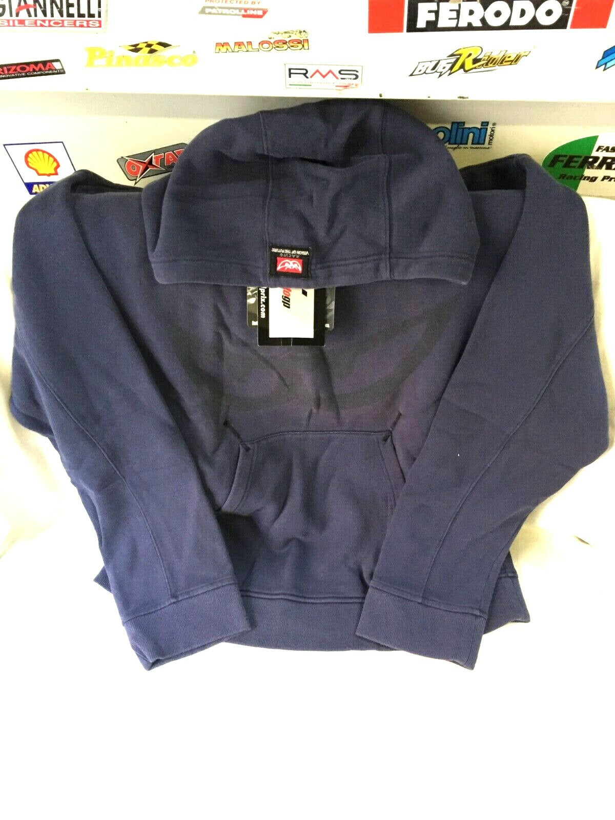 FELPA CON CAPPUCCIO BERIK TG.M COLORE BLU