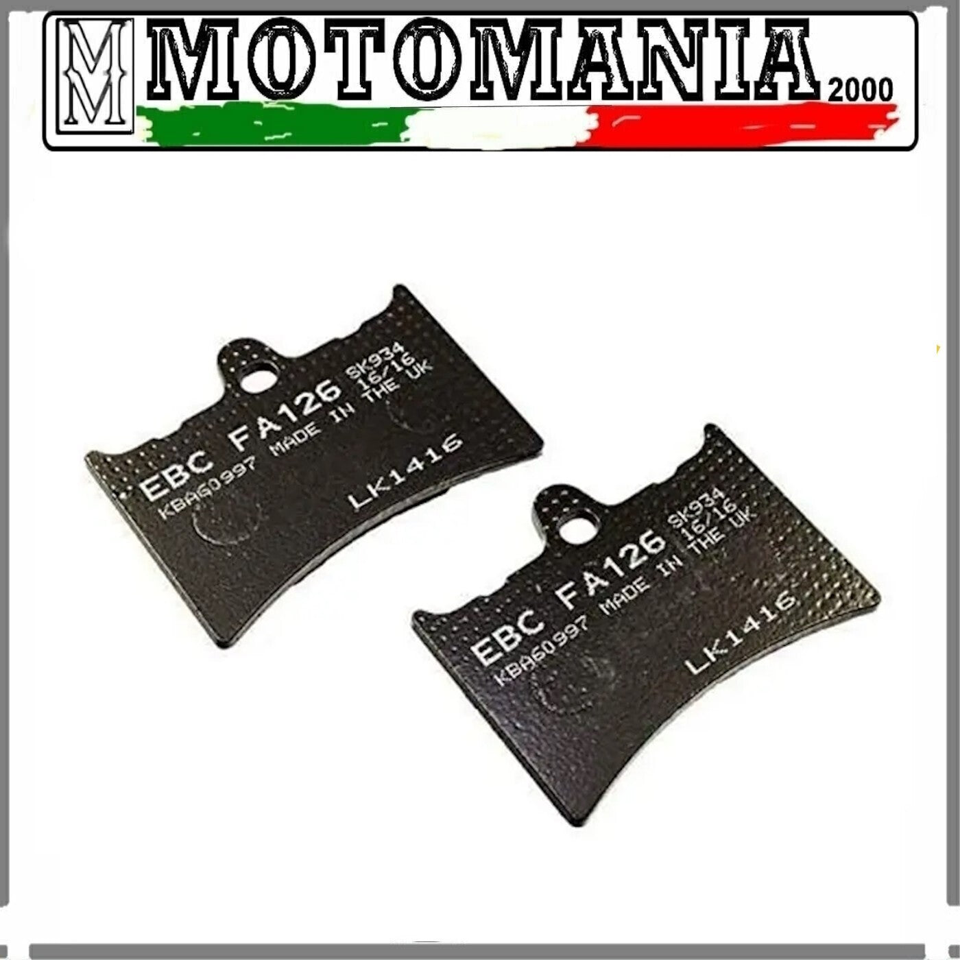 FA126 CP FRONT EBC BRAKE PADS FOR APRILIA RS 125 YEAR FROM-1992 TO 1993