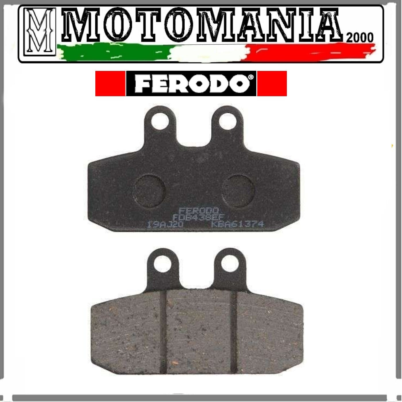 FDB438EF  PASTIGLIE FRENO ANTERIORE CAGIVA DERBI FANTIC GILERA HONDA YAMAHA