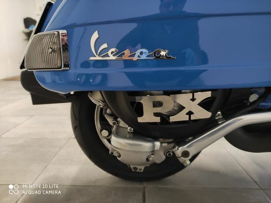FAN COVER VESPA PX 125 150 200 BLACK WITH STEEL WRITING + FREE
