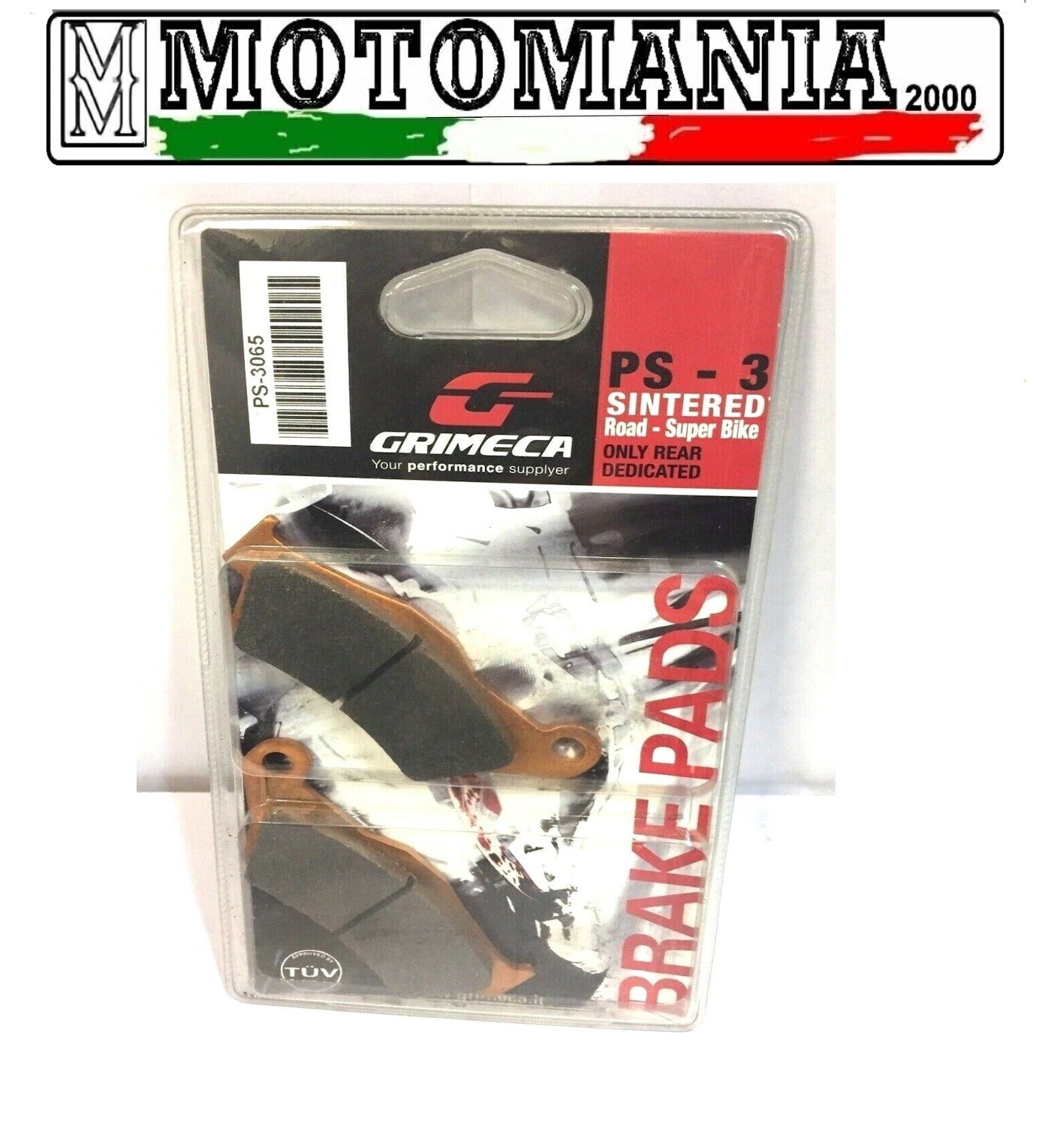 PS-3065 PAIR OF REAR SINTERED GRIMECA BRAKE PADS BMW 850-1150 *
