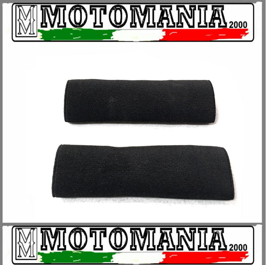 BLACK ELASTIC CANVAS UNIVERSAL MOTORCYCLE AND SCOOTER KNOB COVERS