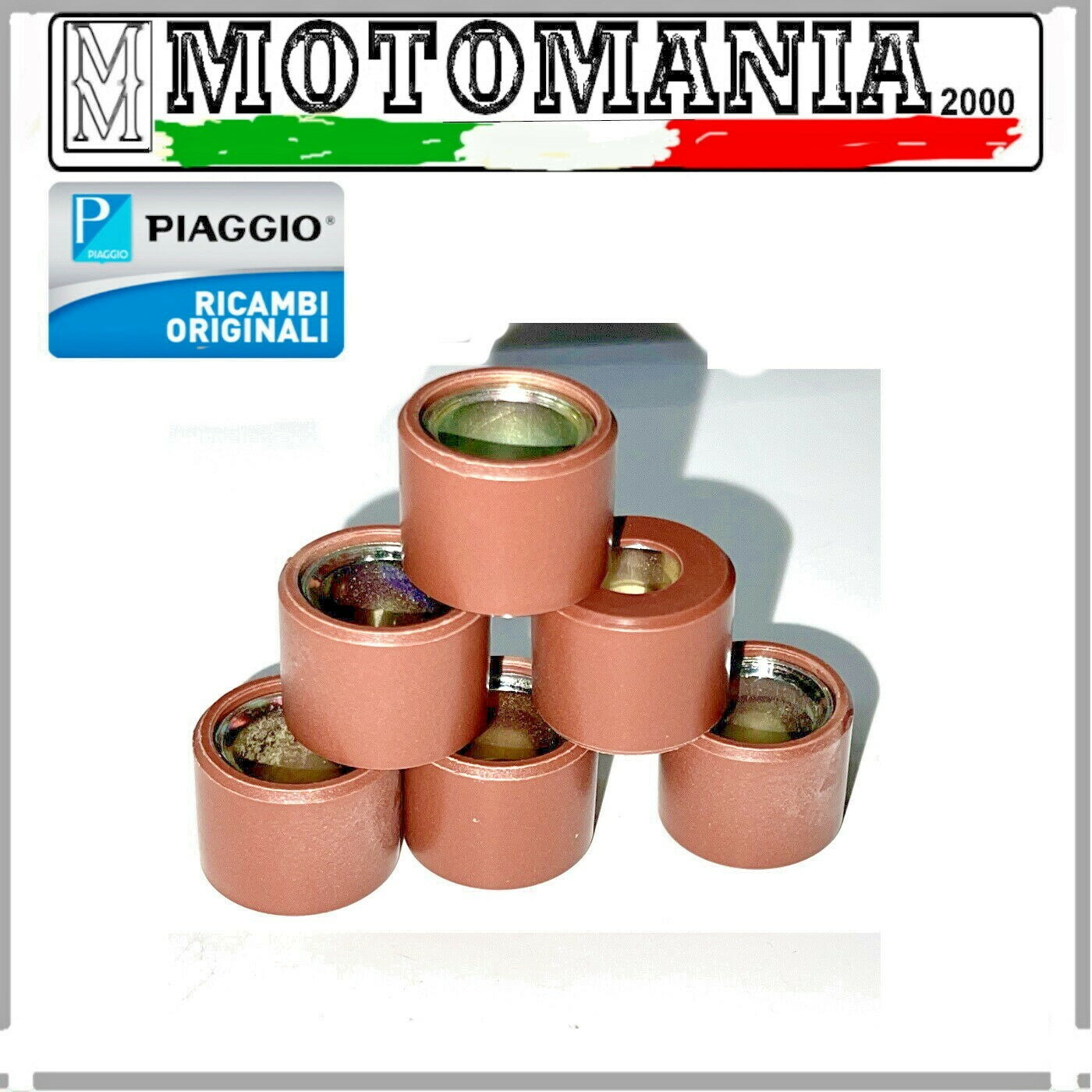ORIGINAL PIAGGIO 6 ROLLER VARIATOR KIT FOR BEVERLY CRUISER 250 - BEVERLY 250 IE