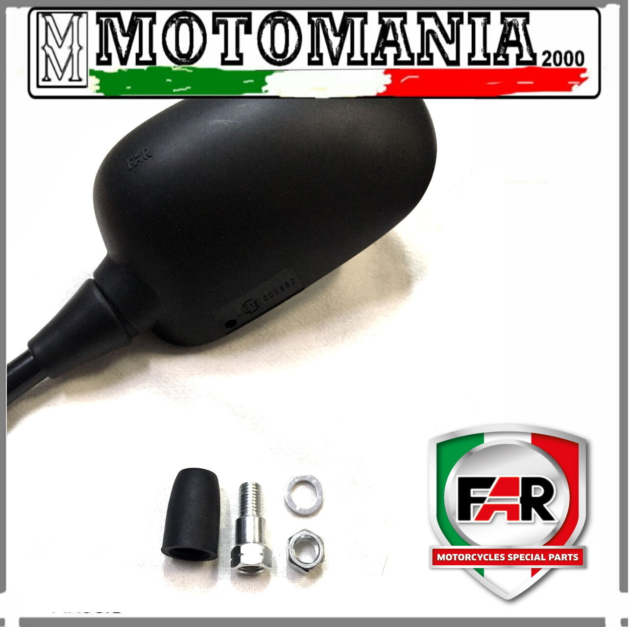 COPPIA SPECCHI RETROVISORI NERI SX E DX PER HONDA JAZZ 250 COMPLETI DI ATTACCHI*