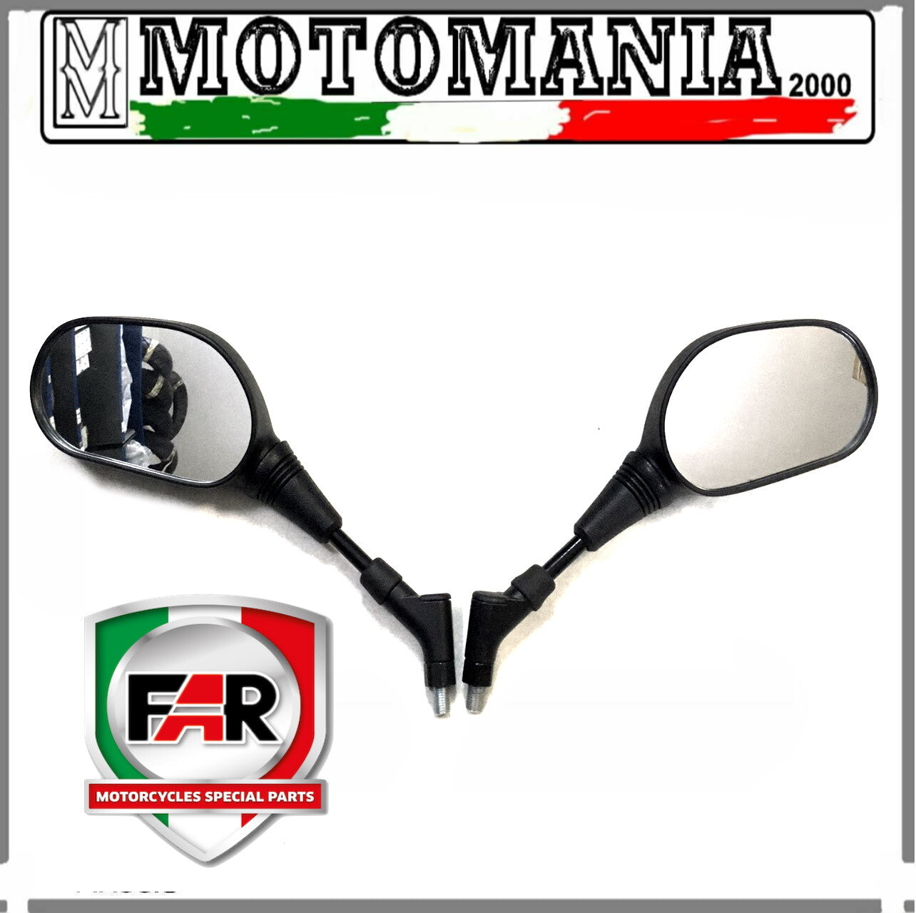 PAIR OF BLACK LEFT AND RIGHT MIRRORS FOR SUZUKI GSF 650,BURGMAN 200
