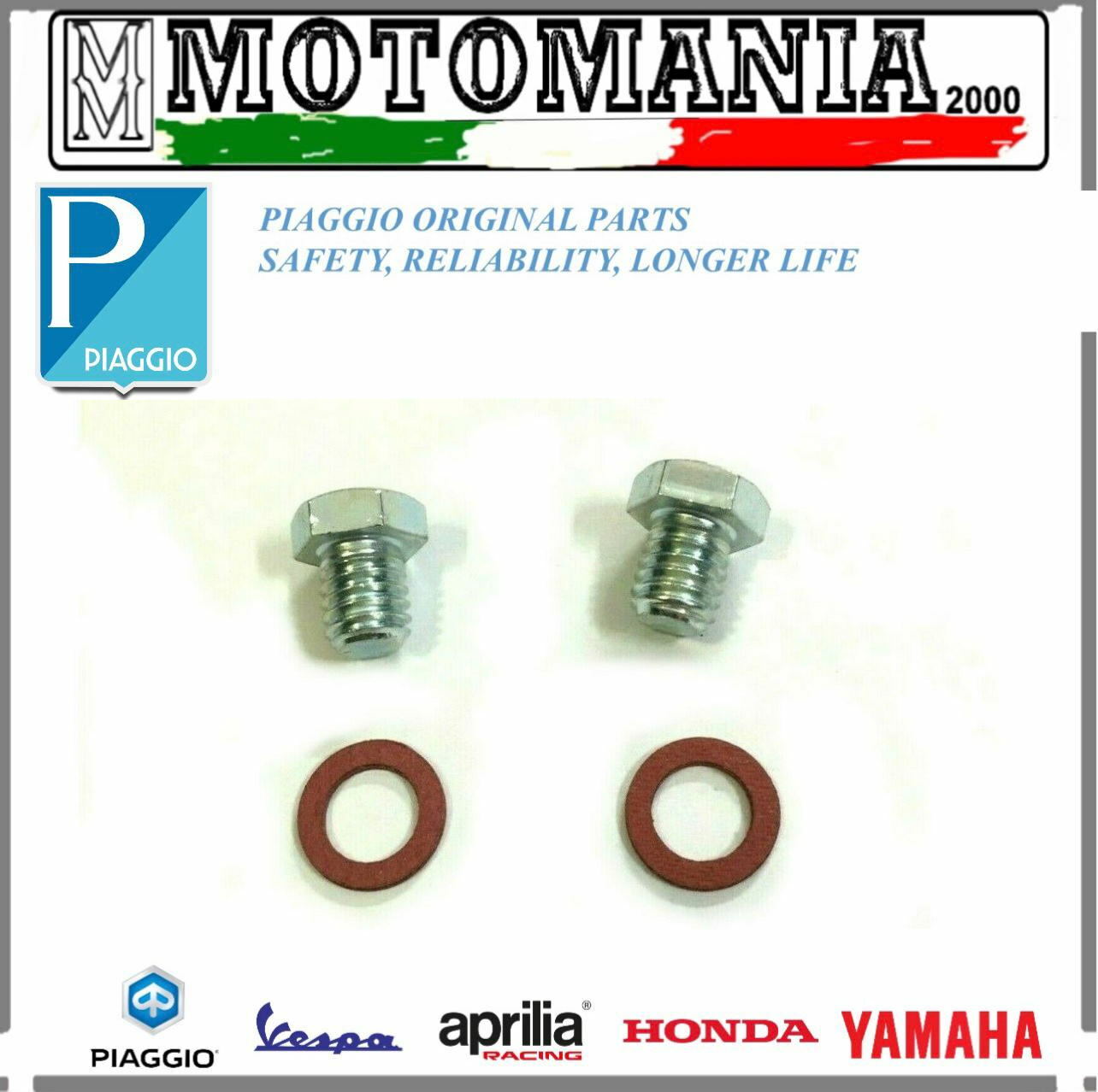 KIT VITI CARICO SCARICO OLIO MOTORE PIAGGIO VESPA 50 APE 50 DAL 1946 AL 1976  *