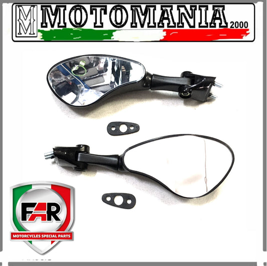 PAIR OF BLACK LEFT AND RIGHT MIRRORS FOR SUZUKI GSX 600-750 TL 1000 R-S
