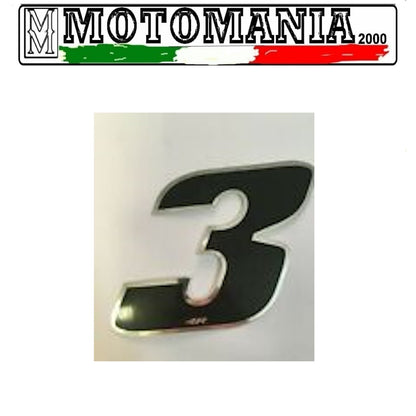 ADESIVO NUMERO PER MOTO E AUTO CM 10X10 COLORE NERO  *