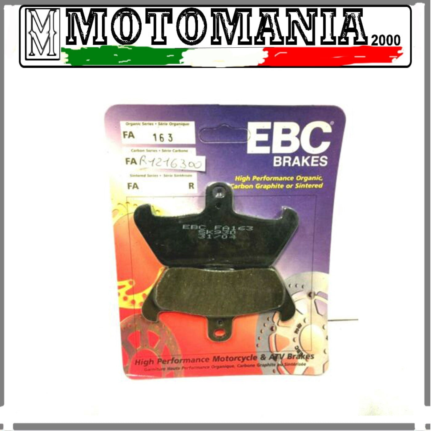 FA163  CP PASTIGLIE FRENO EBC APRILIA TUAREG WIND 600 ANT.1989 CAGIVA W 12 -35