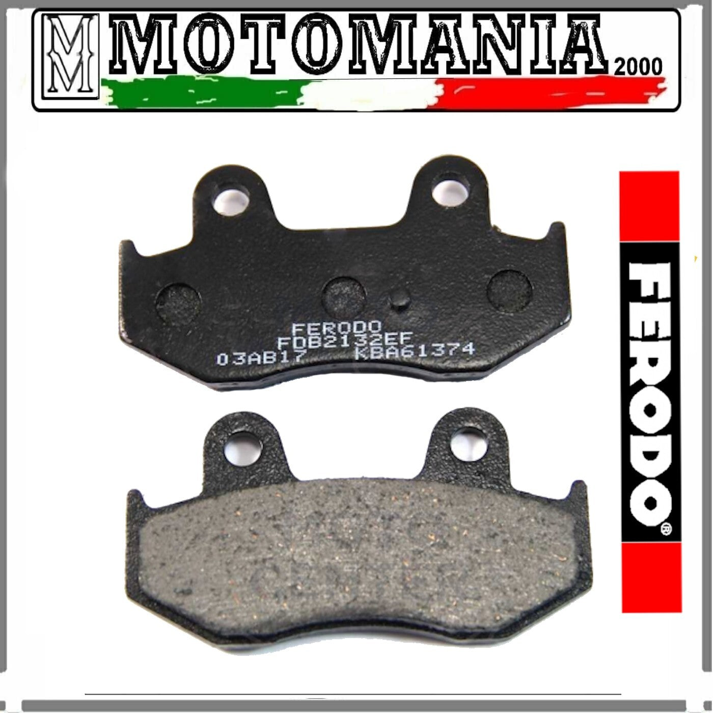FDB2132EF PASTIGLIE FRENO POSTERIORE FERODO PER KAWASAKI SUZUKI
