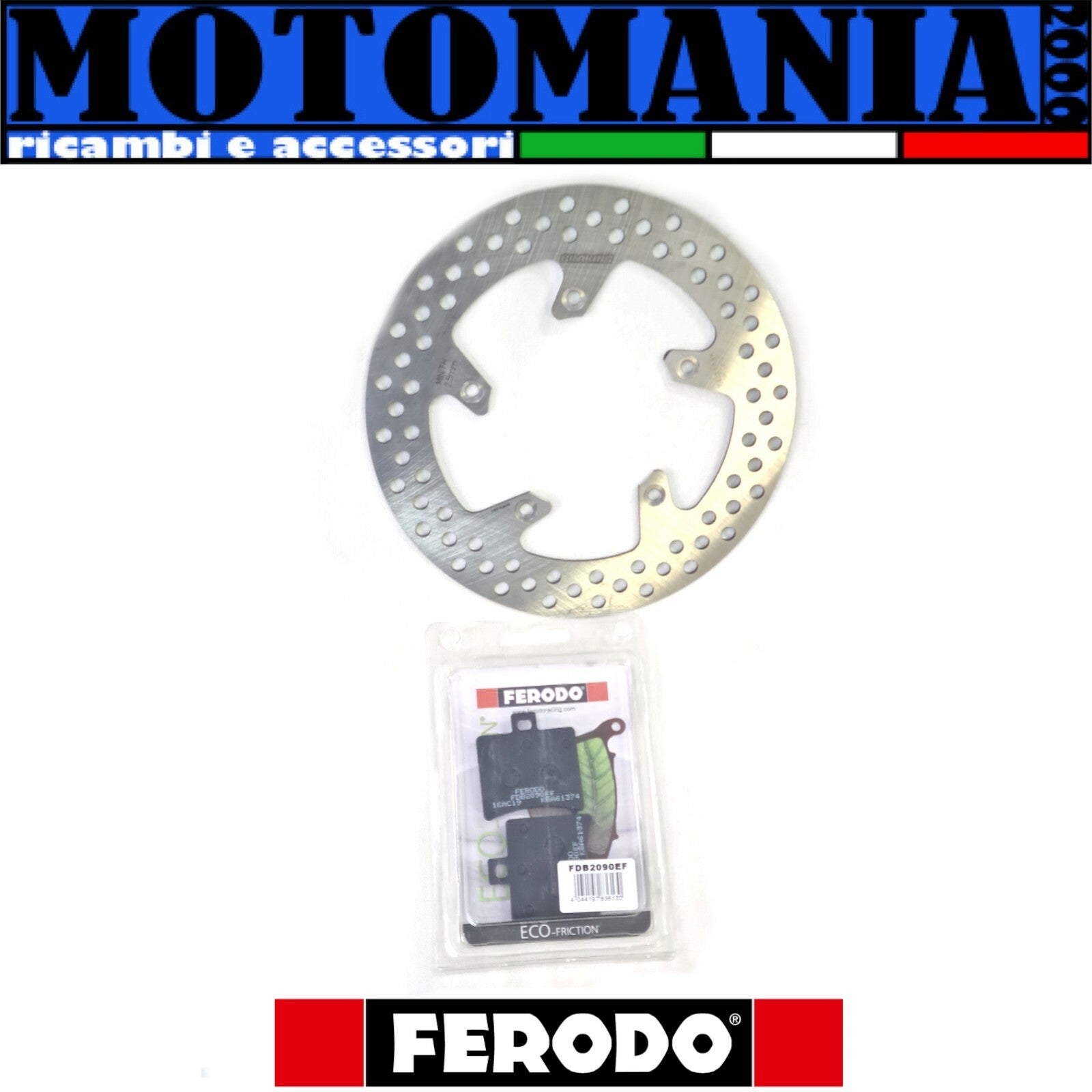 DISCO FRENO BREKING + PASTIGLIE FRENO POST. APRILIA LEONARDO SCARABEO ATLANTIC