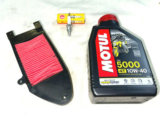 KYMCO AGILITY 125/150 CUTTING KIT - 1 MOTUL OIL /1 AIR FILTER /1 SPARK PLUG *