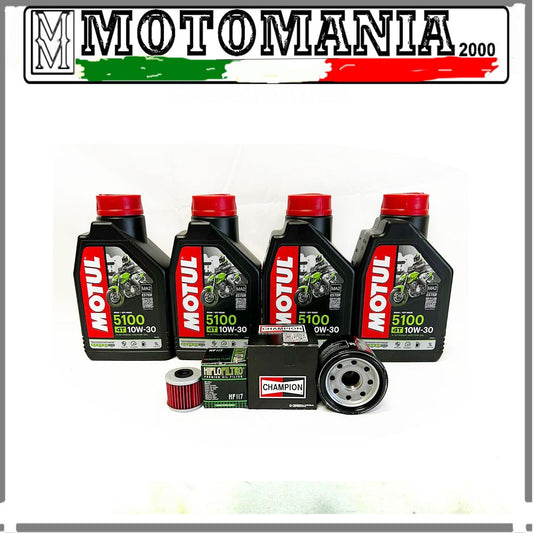 4L MOTUL OIL 10 W-30 5100 + PAIR OF OIL FILTERS HONDA X-ADV 750
