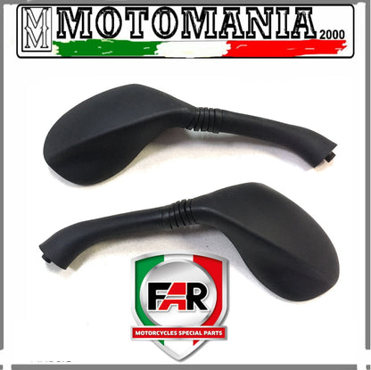 PAIR OF BLACK LEFT AND RIGHT MIRRORS FOR LEONARDO ST 125-150-250 FAR