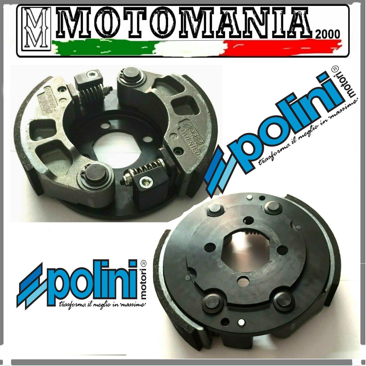 249.041 FRIZIONE POLINI D. 134 2 MASSE  PIAGGIO BENELLI PEUGEOT KIMCO APRILIA