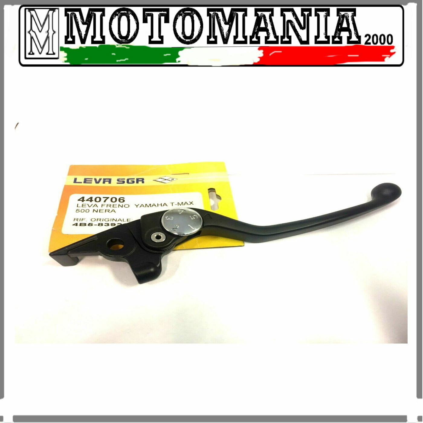 SGR 440706 RIGHT BRAKE LEVER YAMAHA T-MAX 500 530 BLACK YEAR 2008 TO 2014