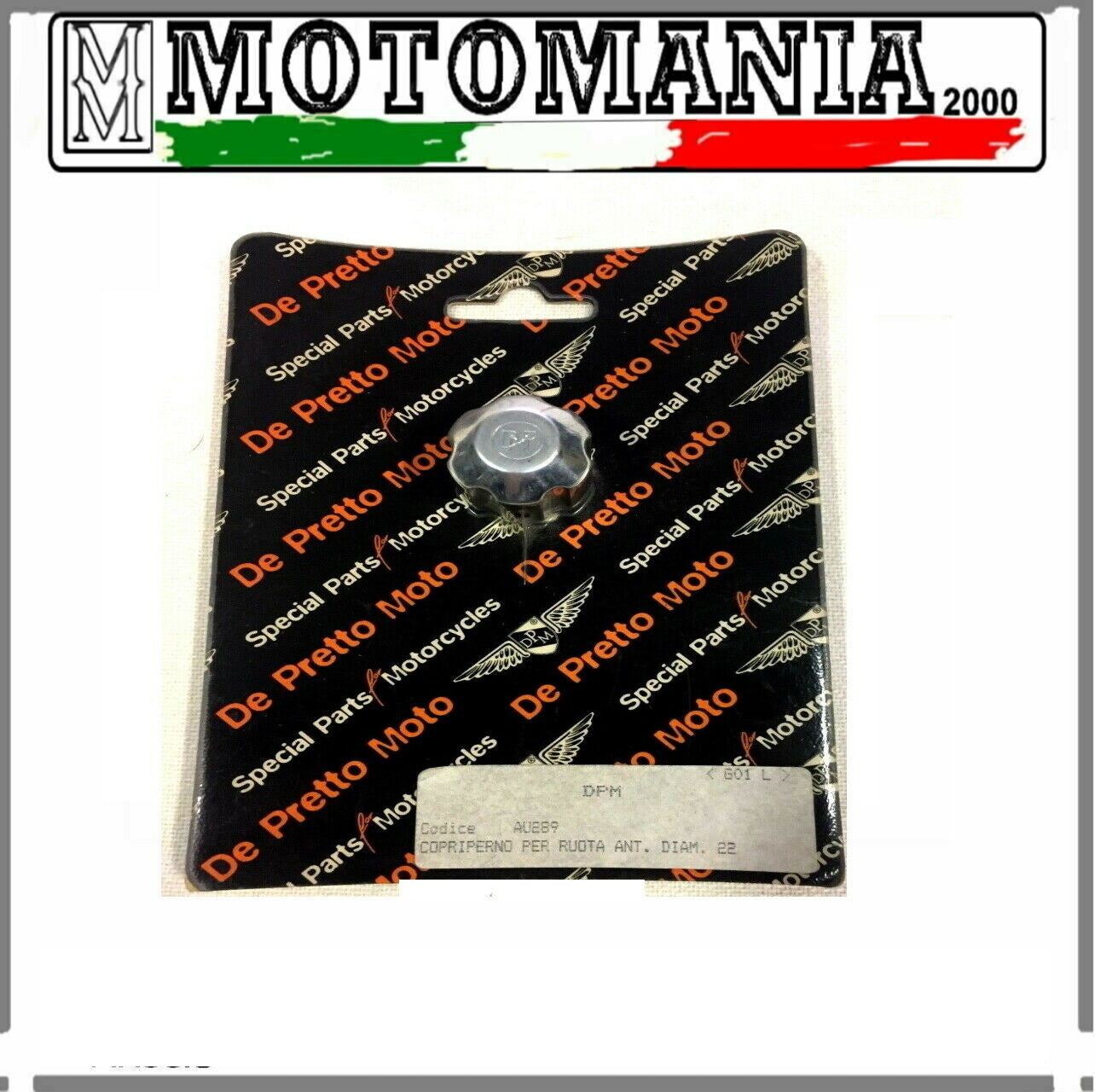 AU289 DE BLACK MOTORCYCLE FOR FRONT WHEEL DIAM.22