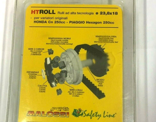 669915.A0 KIT 6 RULLI VARIATORE 23,8X18 GR.18 HONDA HELIX 250 4T LC