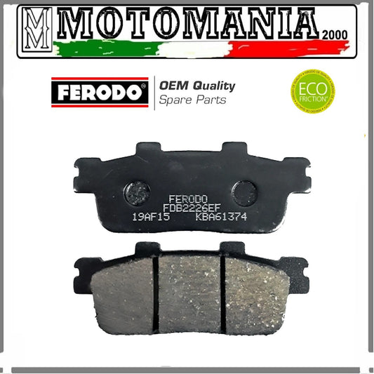 FDB2226EF PASTIGLIE FRENO POSTERIORE ECO FA 427 PER PEUGEOT SYM