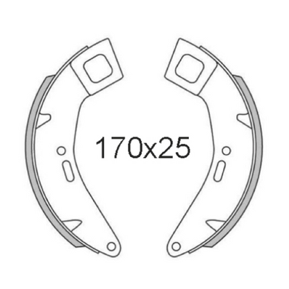 COPPIA GANASCE FRENO ANTERIORE PIAGGIO COSA 1/2 125-150-200CC / COSA CL-CLX 125