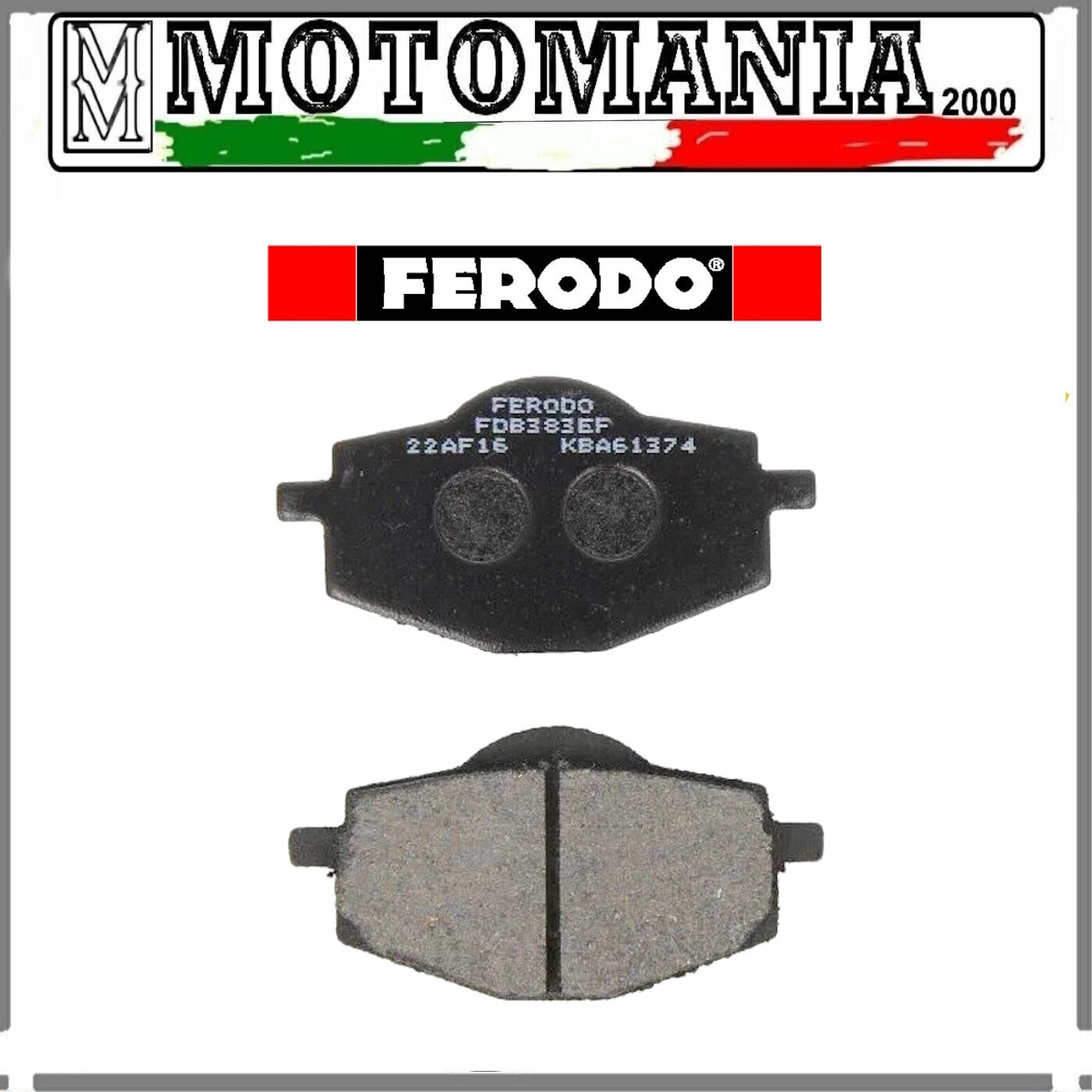 FDB383EF PASTIGLIE FERODO POSTERIORE PER YAMAHA MALAGUTI MBK