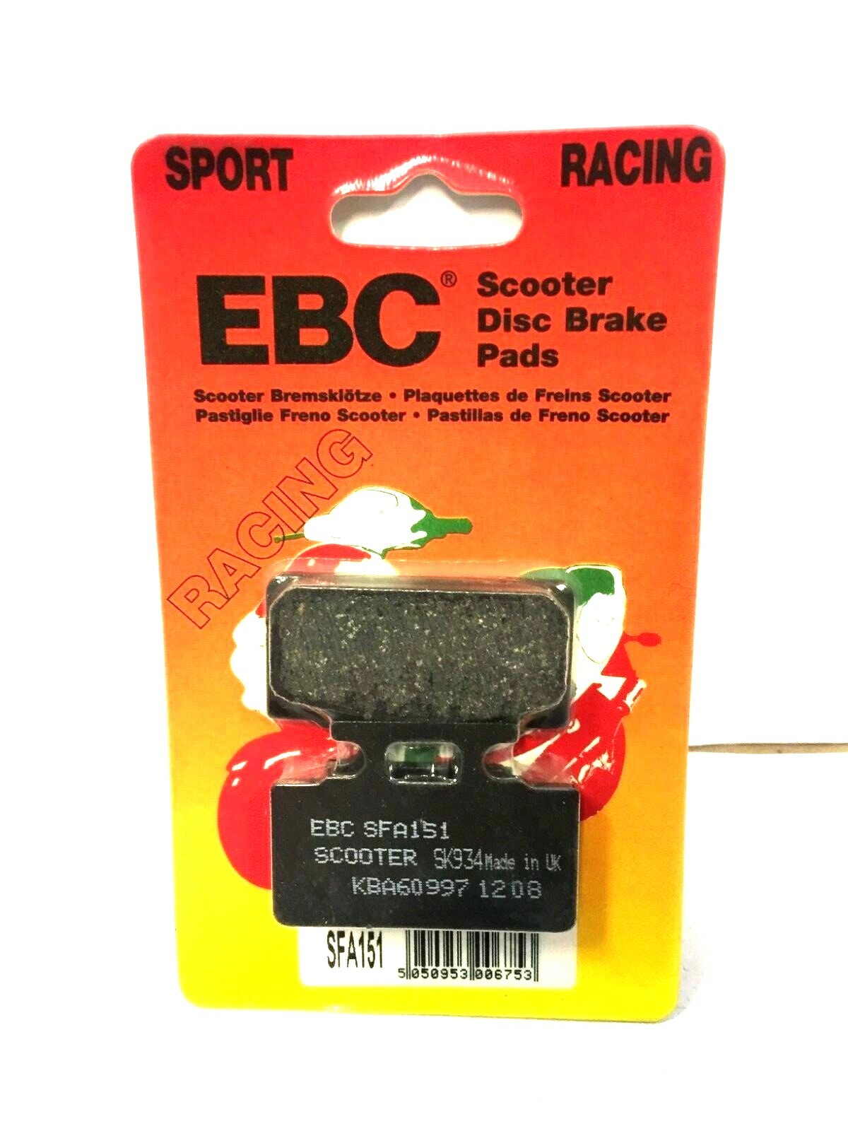 FA 151 CP BRAKE PADS EBC HONDA SYM - KIMCO (SEE APPLICATIONS) *