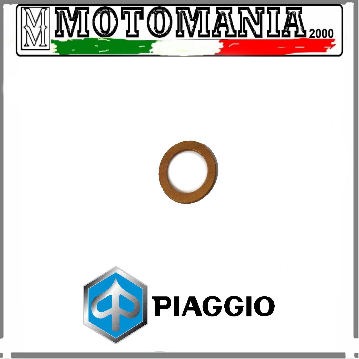 GASKET 8.2X12X1 MM COPPER ORIGINAL Piaggio Vespa GTS 125 2007-2012 *