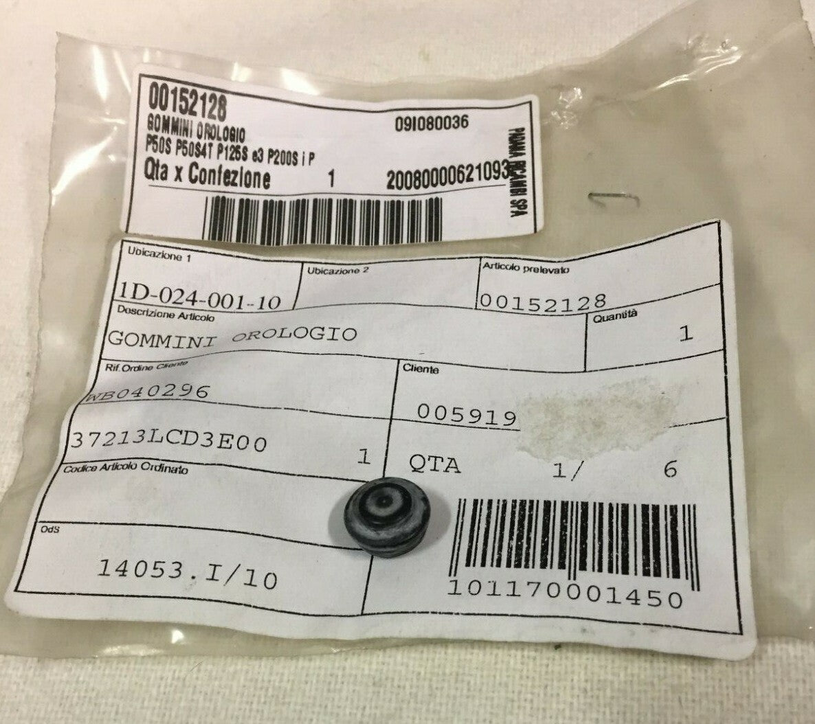 00152128 RUBBER ODOMETER CLOCK KM. ORIGINAL KIMCO
