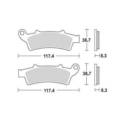 853SM1 PASTIGLIA FRENO ANTERIORE  SEMI METALLICA PIAGGIO MALAGUTI APRILIA